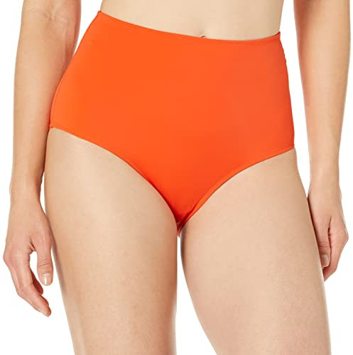 Amazon Essentials Bas de bain taille haute (grande taille disponible) Femme, Orange, 46