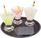 PAWOPA Bandeja 40 cm Camarero Antideslizante Redonda de Plástico Negro ParaHosteleria. Ideal para Bares y Restaurantes