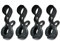 Babies1st Kinderwagen Klammer mit Klettband, Clip zur Befestigung von Spielzeug, Abdeckung, Sonnenschutz am Kinderwagen, Buggy, Babyschale, 4er Pack Matt Schwarz
