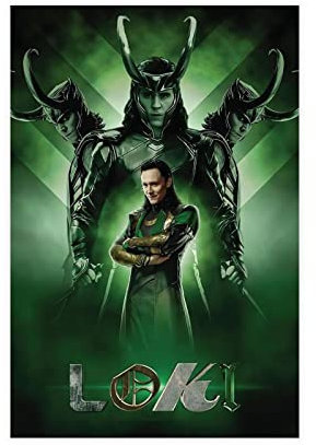 MJKO Loki Tom Hiddleston Leinwand-Poster, Schlafzimmer, Dekoration, Sport, Landschaft, Büro, Raumdekoration, Geschenk, ohne Rahmen, 30 x 45 cm