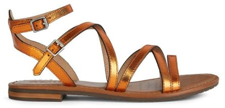 Geox Femme D Sozy S G Sandales Plates, Orange, 38 EU