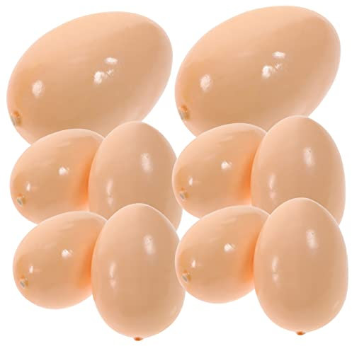 ibasenice 10 Stück Imitierte Eier Tischlandschaft Dekor Korb Geschenk Tischspielzeug Leere Ostereier Osterei-Dekorationen Gefälschte Esser-Eier Schaumstoff-Eier Personalisierte