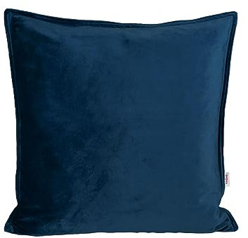 beties - Samt&Sonders-Serie - Kissenhülle ca. 60x60 cm; in Admiral-blau mit dekorativer Jeansnaht aus deutschem Unternehmen in hochwertiger Qualität