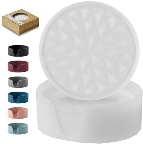 Wingcases Dessous de Verre en Silicone pour Boissons [6 Paquets avec Support], sous-Verres, Tapis de Protection pour Table - Décoration de Table de Café, Cadeau pour Toutes Les Occasions, Translucide