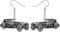 YAYAKO Schwarzes Vintage Auto Ohrringe Baumeln Charms Acryl Nostalgischen Truck Schmuck Geschenke für Frauen Mädchen Old Auto Erklärung Charms (Schwarz E)
