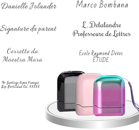 Signature Stamp|Personalized Custom Name Stamp |5 Styles and 4 Ink Colors and 50 Font Choices【Free Ink】