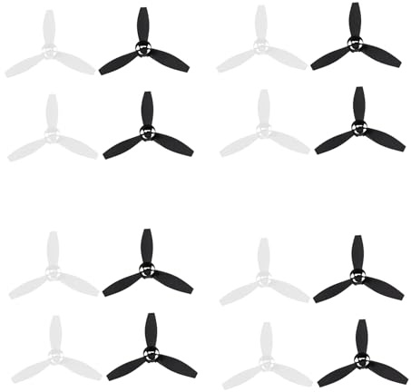 PRIZOM 16 Propeller Zubehör Ersatzklingen für Parrot Bebop 2 Drohne Schwarz Weiß