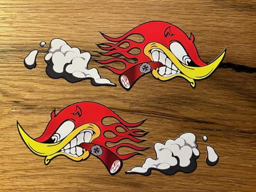 vinskool 2X Horsepower Aufkleber 15x6cm / 30x12cm Kult Sticker Set Oldschool Hotrod V8 USA Muscle Car Oldtimer Youngtimer Tuning Racing Auto Motorrad Biker Custom Chrom (30x12cm)