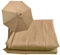 WOGTITYI Sonnenschirm Ersatzbezug Bespannung Mit 200cm 270cm 300cm 6 Streben/8 Streben, Gartenschirm Ersatzabdeckung, Für Hof, Garten, Strand, Pool(Stärke:Khaki,Size:3.0m-6 Streben)