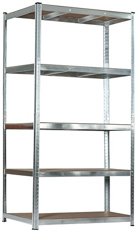 SCHULTE Regalwelt Stecksystem-Schwerlastregal - 5 MDF Böden 180x100x60 cm (HxBxT), verzinkt