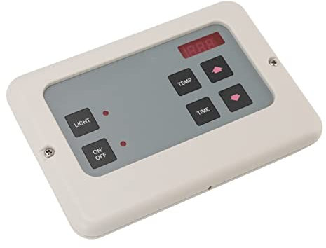 Yechiry Sauna-Temperaturregler, DO-135T3, Schlankes Digitales Bedienfeld-Sensor-Ersatzset, Wandmontiertes Sauna-Zubehör für 3–27 KW Sauna-Warmwasserbereiter (White)