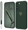 Mitetabo für Samsung Galaxy S21 Hülle Silikon mit Gold Liebesherz,Handyhülle Samsung Galaxy S21 5G Dünn Gold Love Schutzhülle Slim Kratzfeste Rundumschutz Case für Samsung Galaxy S21 5G grün