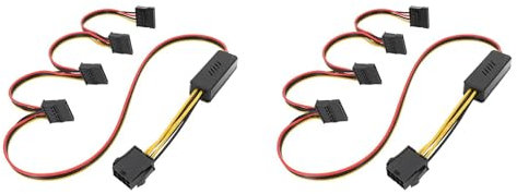 Eioeeklop 2X Motherboard CPU 8-Pin to Hard Drive Cable CPU 8PIN to Hard Drive Power Supply Cable 12V to Hard Drive Cable