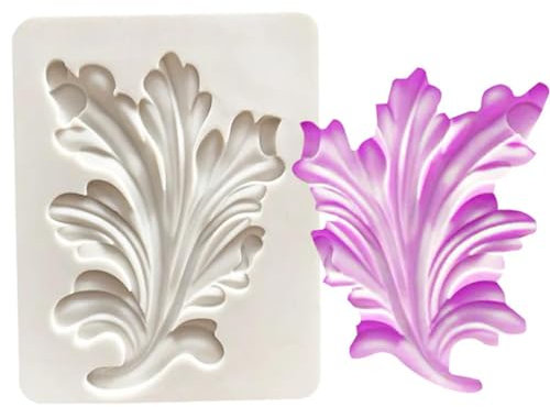Silikonform-Set, 13,7 x 11,7 x 0,8 cm, 3D-Farnblatt, Silikon-Kuchenform, Küche, Fondant, Schokolade, Baum, Blatt, Backwerkzeug, Farn, Ton, Cupcake-Tablett, Harzform
