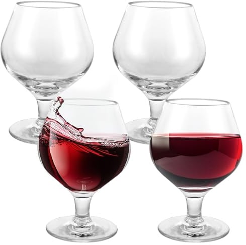 FWEEK 4 Stück Rotweingläser Set, 435ml Kunststoff-Weingläser Set, Unzerbrechlich&Wiederverwendbar Weißweingläser für Party Camping Picknicks Hot Tubs Pools