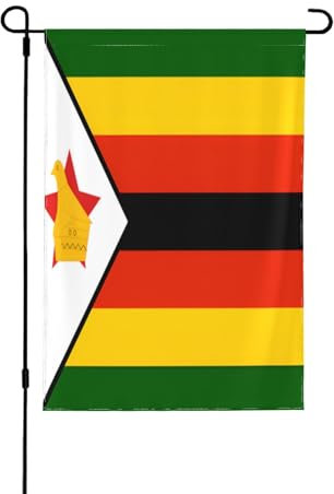 Bandiera dello Zimbabwe decorativa su entrambi i lati, striscione da giardino, perfetta per interni ed esterni, disponibile in due misure