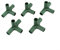 Lot de 20 connecteurs ronds pour cadres de serre, tubes tridirectionnels et quatre voies 16 mm