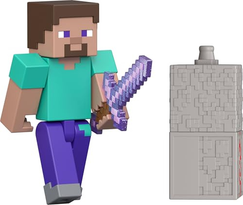 Mattel Jouets Minecraft, Figurine Steve et Accessoires