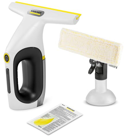 Kärcher Akku-Fenstersauger WV 2 Universal Care, Akkulaufzeit: 35 min., Schmutzwassertank: 120 ml, Sprühflasche mit Mikrofaser-Wischbezug, 20 ml Fensterreiniger, USB-C-Port