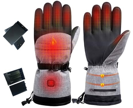MIDOKSTUA Electric Heated Gloves for Freezer Work, Winter Warmer for Skiing Cycling Motorbike Driving Snowboarding Slip Resistant