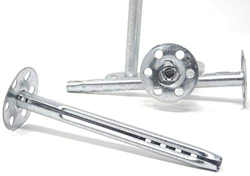 SBS Tellerdübel 8 x 110 mm 20 Stück Schlagdübel Dämmdübel Metall-Teller-Dübel Metall-Dämmstoffhalter
