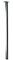 Pied de table carré fixe acier brossé gris, 80 cm