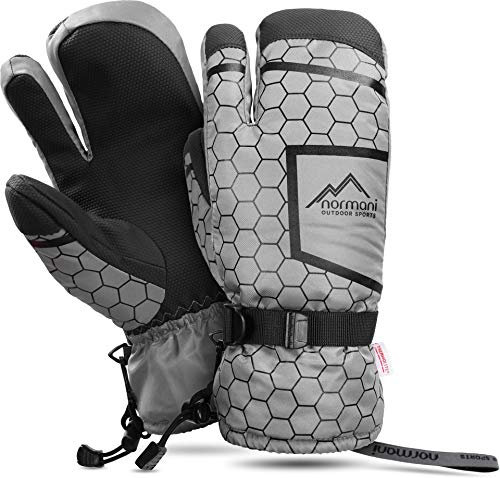 normani Winterhandschuhe Apex gefüttert mit ComforMax Classic bis -35 Grad im Hummer Stil Farbe Grau/Schwarz Größe XXL