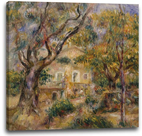 Printed Paintings Leinwand (40x40cm): Auguste Renoir - Der Bauernhof in Les Collettes, Cagnes
