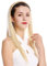 WIG ME UP - TYW60875H-26 Halbperücke Haarteil edel geflochtener Haarreif glatt sehr lang 70 cm Hellblond helles Goldblond