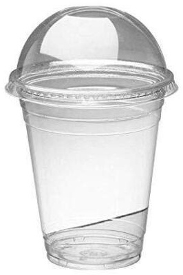 We Can Source It Ltd – 8oz 250ml Plastic Smoothie Cups with Dome Lids– Ideal for Iced Drinks, Smoothies, Juices, Milkshakes, Cold Coffee – 100% Disposable & Recyclable – 50 Pack