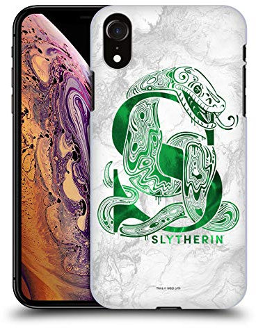 Offizielle Harry Potter Slytherin Aguamenti Deathly Hallows IX Harte Rueckseiten Handyhülle Hülle Huelle kompatibel mit Apple iPhone XR