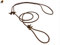 Lautlose Jagdleine Flüsterleine Retrieverleine aus Rundleder 6mm x ca. 320cm Natur