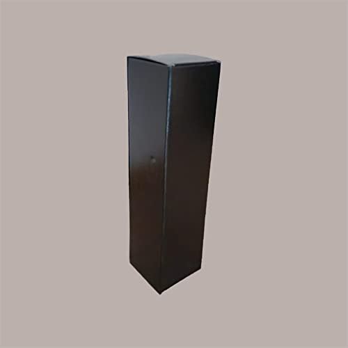 Lucgel Scatola Astuccio Chiusa Porta 1 Bottiglia Magnum 1,5 L in Carta Nero grafica effetto pelle 110x110H390mm - 10 pezzi -