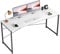 CubiCubi Computer Desk 140 x 60 x 75 cm Home Office Laptop Desk Study Writing Table, Modern Simple Style, White
