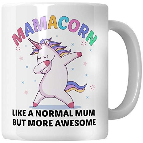 WG- Mamacorn Mum Mug, Funny Unicorn Mug, Mums Birthday Gifts,Like A Normal Mom, But More Awesome