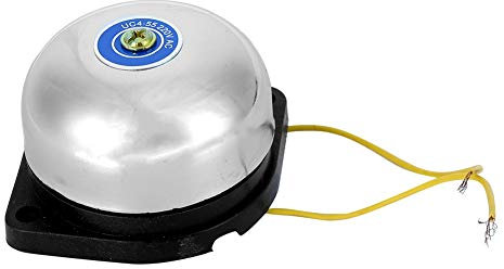 Mxtech 55 mm / 2,17 Zoll elektrische Glocke Edelstahl Innenhub Ringglocke 220 V für Schulglocke Feueralarm