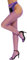RSLOVE Calze a rete sexy da donna con strass scintillanti calze a rete a vita alta, Viola, Etichettalia unica