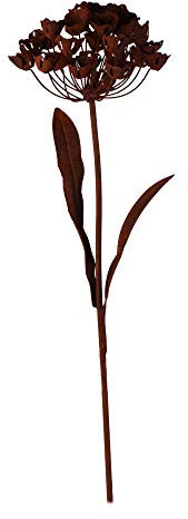 UNUS Gartendeko Gartenstecker aus Edelrost Metallblume 103 cm 3D Optik für Garten Balkon Terrasse