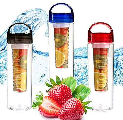 Aspect 800ML Fruit Fuzer Infuser Water Bottle | Sports Juice Maker | Lemon Juice Make Bottle | Plastic Drinks Leak Proof Lid Infuser Water Bottle at Home, Travel, Gym | Assorted Colour