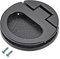 sourcing map Flush Pull Ring Handle 43.5x7mm, Plane Drawer Door Pull, Black