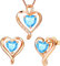 LAVUMO Parure Bijoux Femme Collier Boucles d'Oreilles Parure pour Femmes (Or Rose-Mars)