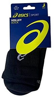 ASICS Calcetines de Voleibol Unisex Adulto Negro 1 Par