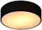 MONZANA® Deckenlampe Stoff Wohnzimmer Schlafzimmer E27 Schwarz 38cm Rund 2-Flammig 40W Lampe Flur Küche Deckenstrahler Deckenleuchte Stoffdeckenlampe