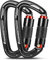 FresKaro CE and UIAA Certified Climbing Carabiners, 25kN/2550kg, Twist Lock, Suit for Rock Climbing, Rappelling, Camping, Dog Leash, Hammock, Swing, Yoga etc, D Shaped, Large Size, Black, 2pcs