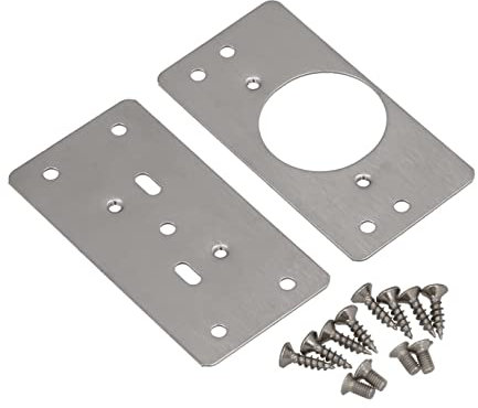 WOLFPACK LINEA PROFESIONAL - Placas de Reparacion Bisagras Cazoleta 4,7x9 cm. 2 piezas. Placa Repara Puertas, Placa Reparación Bisagras Mueble