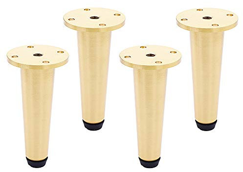 Verstellbare Schrankbeine Möbelbeine aus reinem Kupfer Stützbeine TV-Schrankbeine Metall erhöhen Beine Couchtisch Sofabein Höhe 10cm/13cm/15cm-4 Stück (150mm)