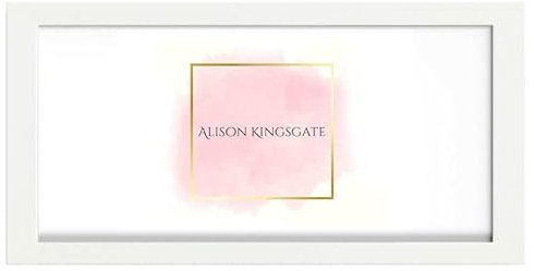 Alison Kingsgate White 98x33cm Frame Panoramic Picture Frames In Multiple Sizes - Panoramic Frames With Safe Perspex Front & Wall Mounting - Use As Large Picture Frames - Large Poster Frames