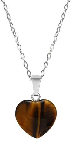 Reiki Rose Quartz Anxiety Necklace - Natural Healing Crystal Heart Pendant