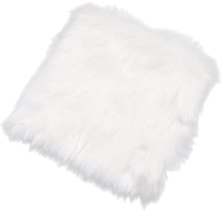 barenx Nail Art Photo Background, Salon Washable Soft Fur Manicure Cushion Table Mat Nail Art Equipment 40x 40CM - White