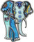 BAMAY Emaille Elefant Brosche Pins Zinklegierung Schal Anstecknadel Schmuck Dschungel Elefant Geschenke für Frauen Mädchen Broschen Charms (Blau)